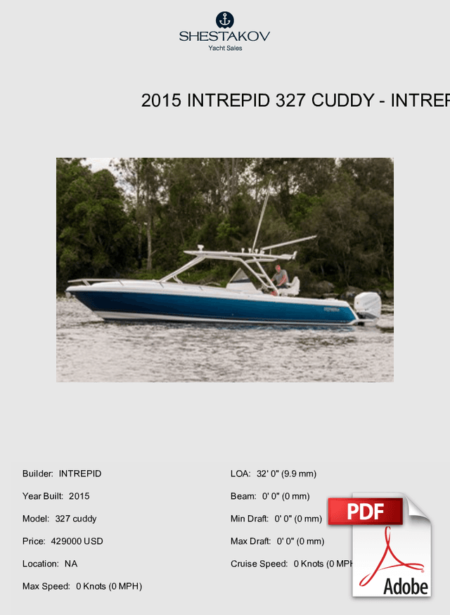 2015 Intrepid 327 Cuddy - 327 cuddy - 0