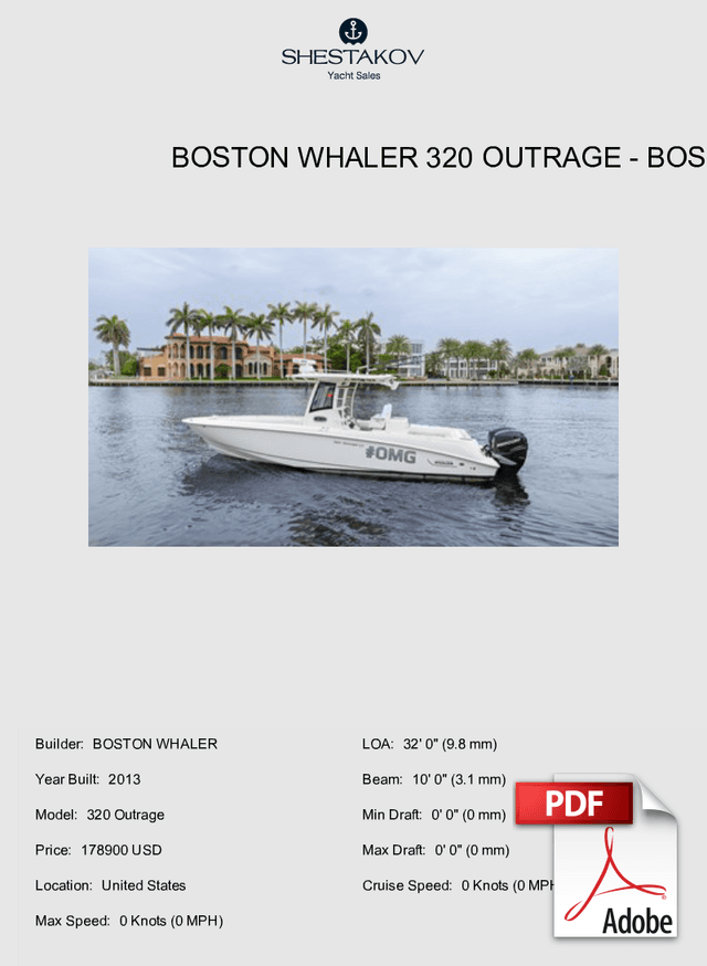 Boston Whaler 320 Outrage - 320 Outrage - 2013