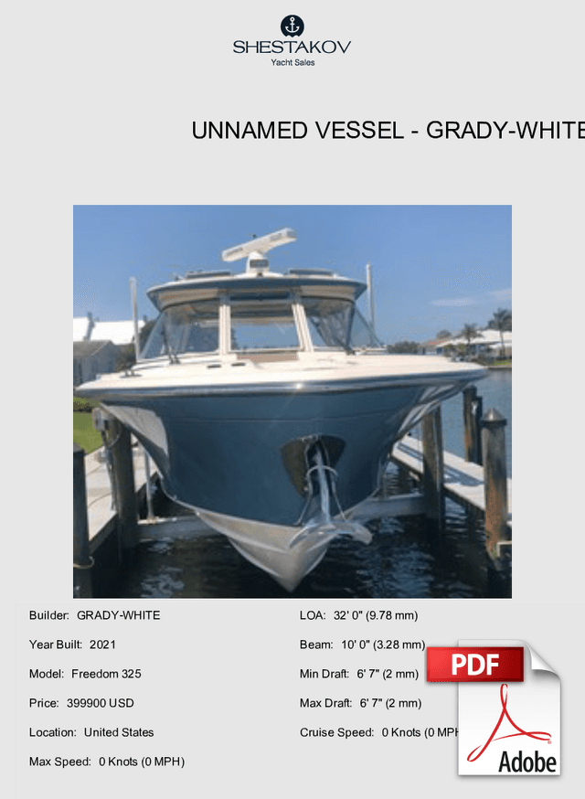 Unnamed Vessel - Freedom 325 - 2021