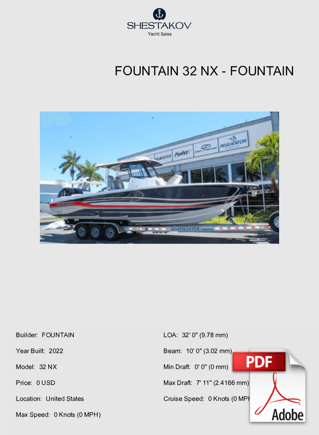 Fountain 32 NX - 32 NX - 2022