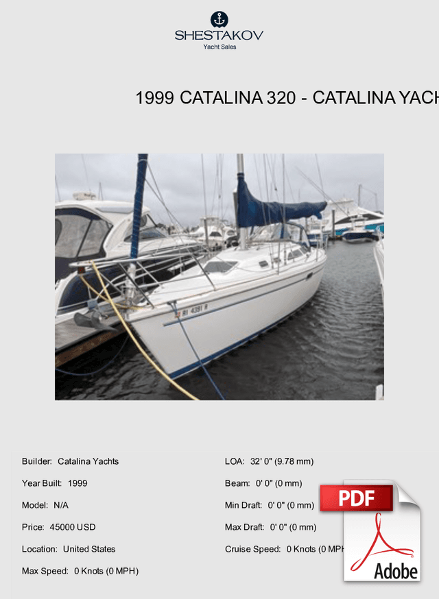 1999 CATALINA 320 - N/A - 1999