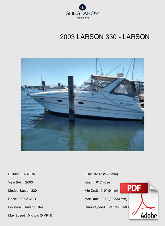 2003 Larson 330 - Larson 330 - 2003