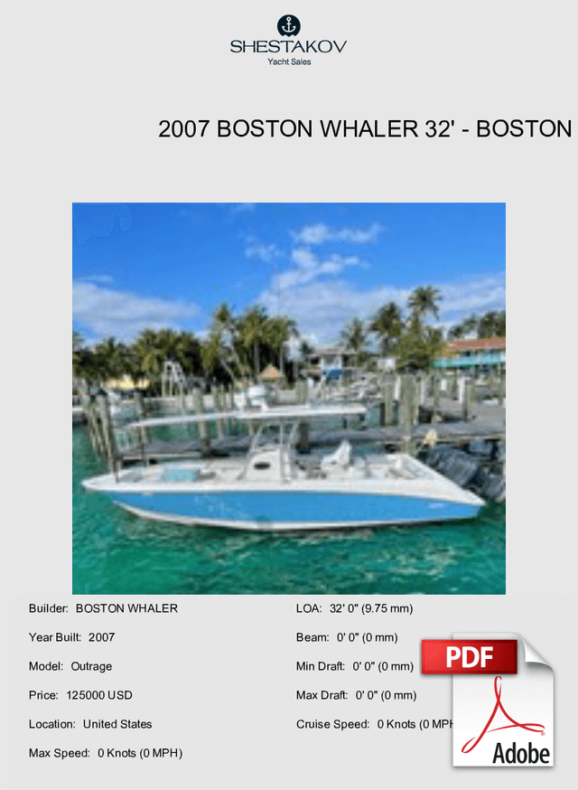 2007 Boston Whaler 32' - Outrage - 2007