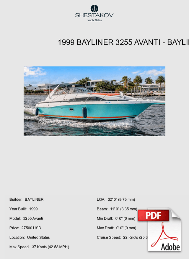 1999 Bayliner 3255 Avanti - 3255 Avanti - 1999