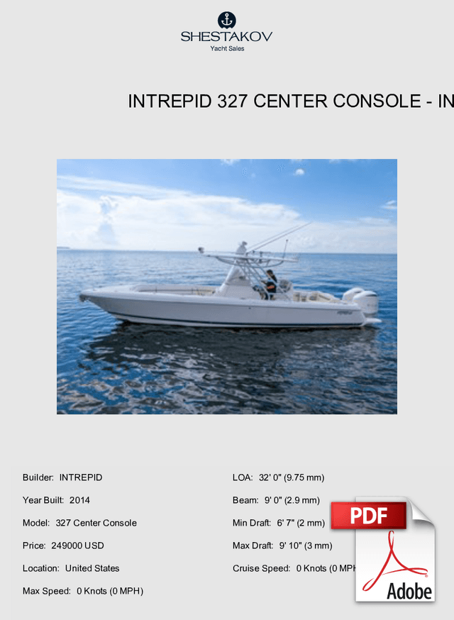 Intrepid 327 Center Console - 327 Center Console - 2014