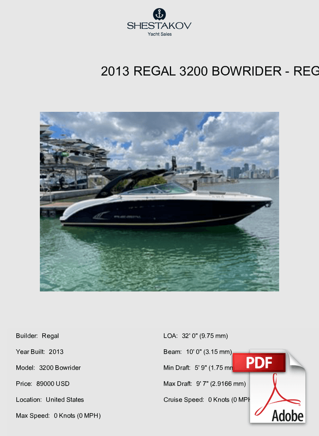 2013 Regal 3200 Bowrider - 3200 Bowrider - 2013