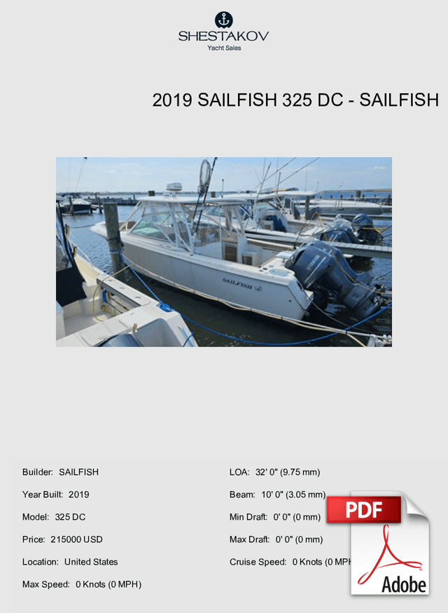 2019 Sailfish 325 DC - 325 DC - 2019