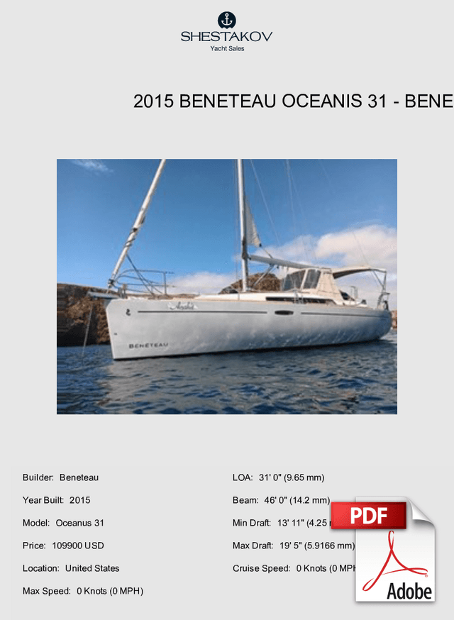 2015 Beneteau Oceanis 31 - Oceanus 31 - 2015