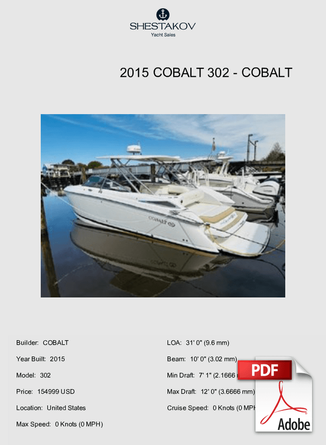 2015 Cobalt 302 - 302 - 2015