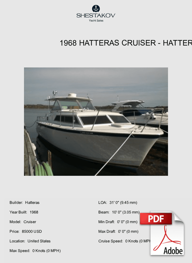 1968 Hatteras Cruiser - Cruiser - 1968