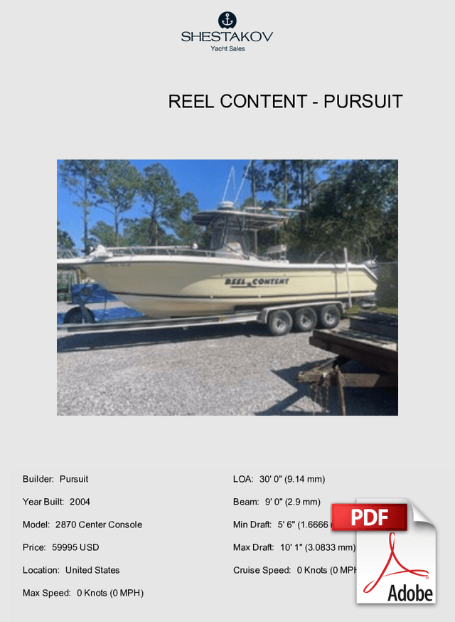 Reel Content - 2870 Center Console - 2004