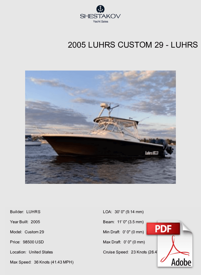 2005 Luhrs Custom 29 - Custom 29 - 2005