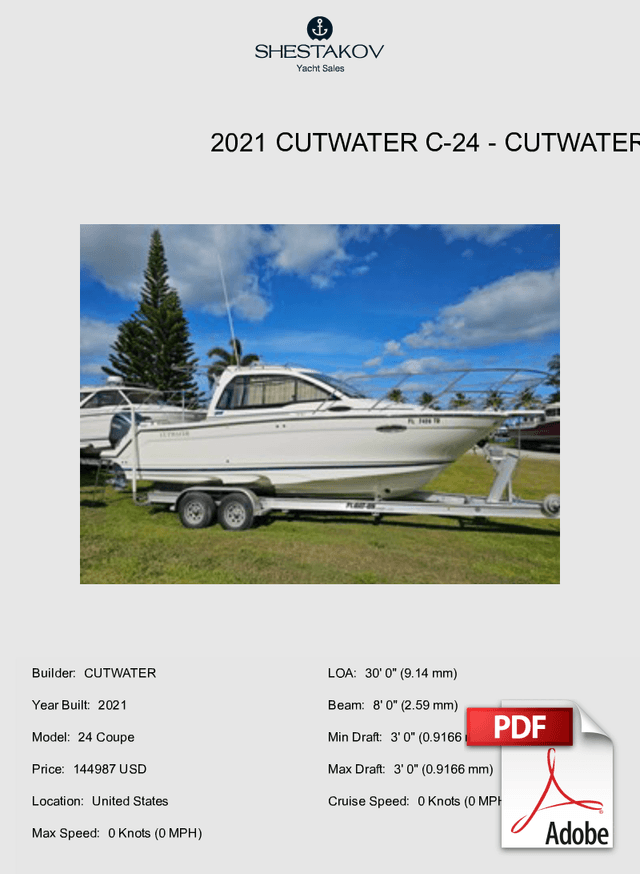 2021 Cutwater C-24 - 24 Coupe - 2021