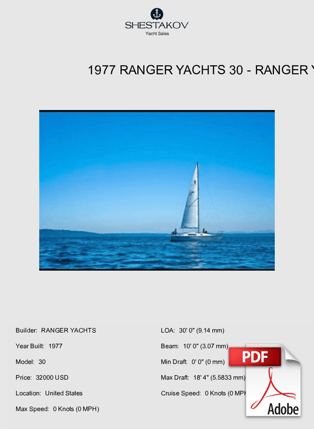 1977 Ranger Yachts 30 - 30 - 1977