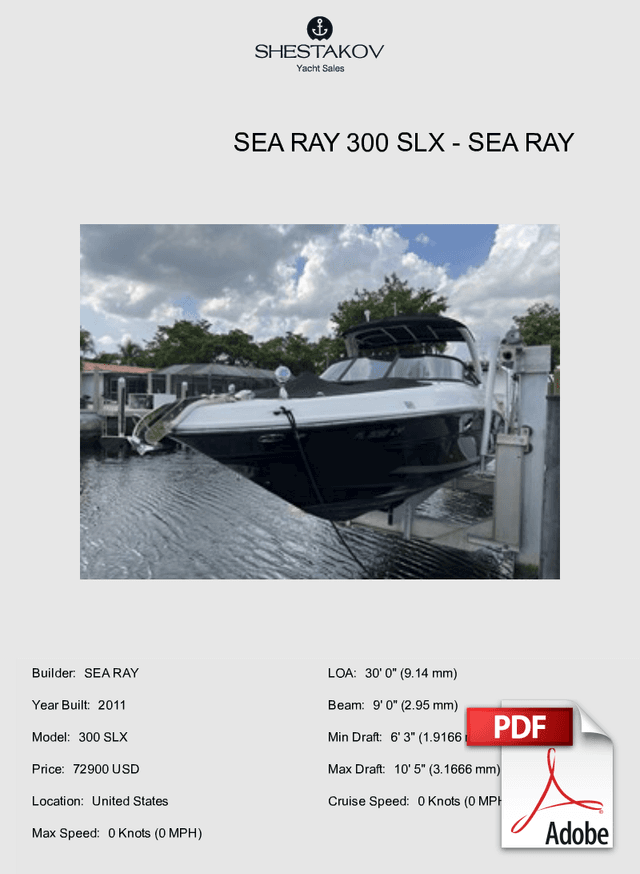 Sea Ray 300 SLX - 300 SLX - 2011