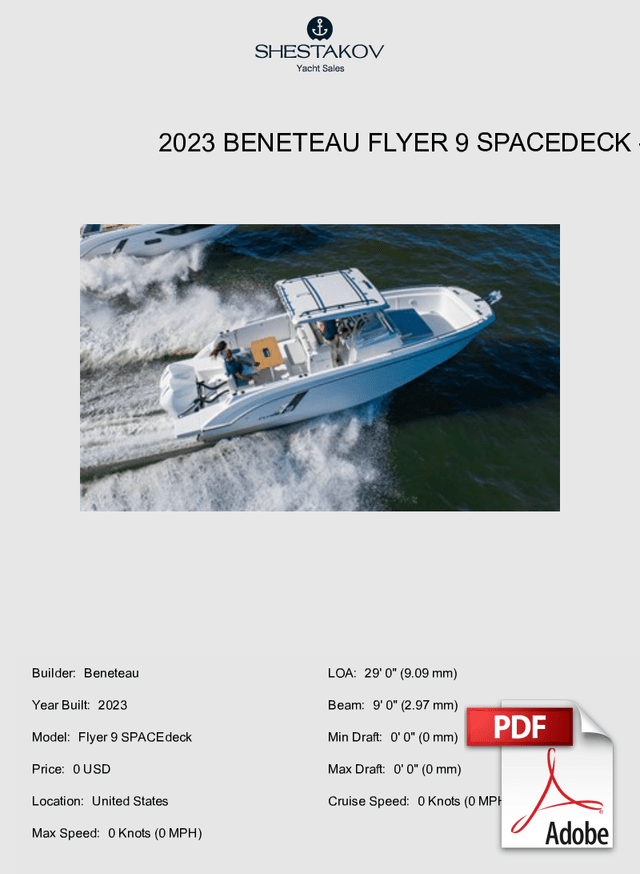 2023 Beneteau Flyer 9 SPACEdeck - Flyer 9 SPACEdeck - 2023