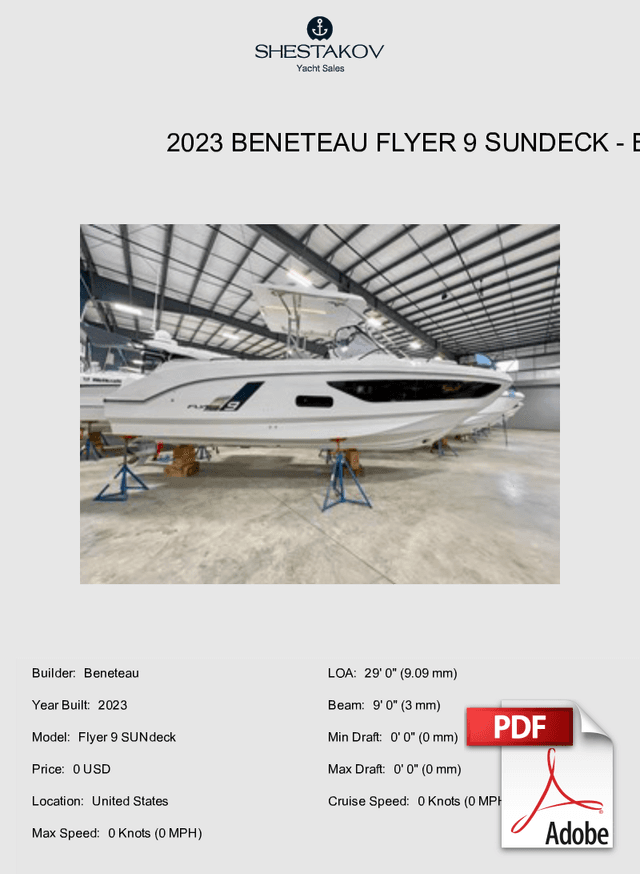 2023 Beneteau Flyer 9 SUNdeck - Flyer 9 SUNdeck - 2023