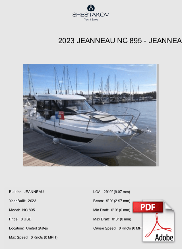 2023 Jeanneau NC 895 - NC 895 - 2023