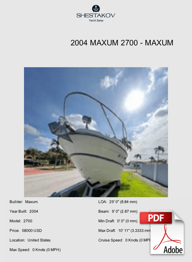 2004 Maxum 2700 - 2700 - 2004