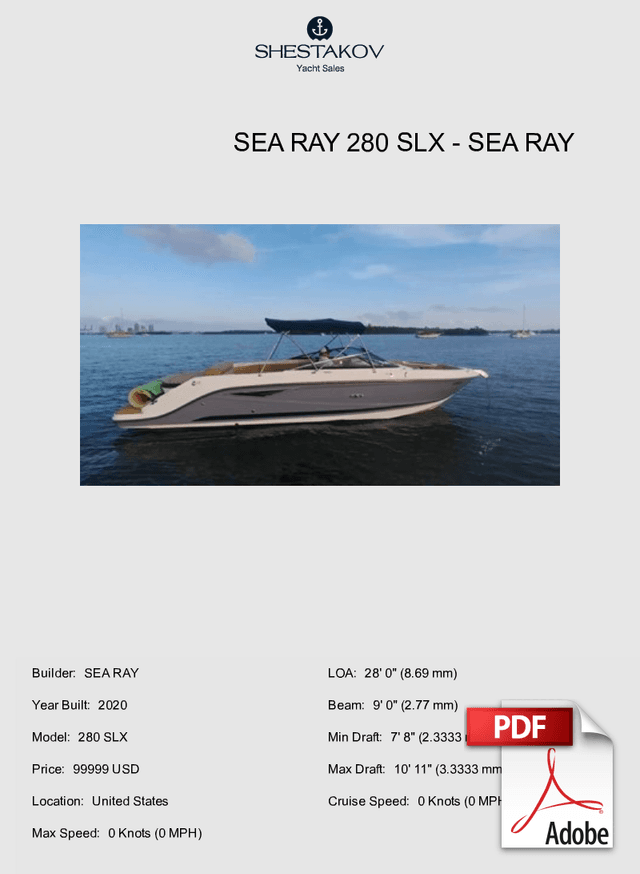 Sea Ray 280 SLX - 280 SLX - 2020