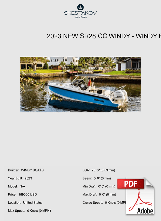 2023 NEW SR28 CC WINDY - N/A - 2023