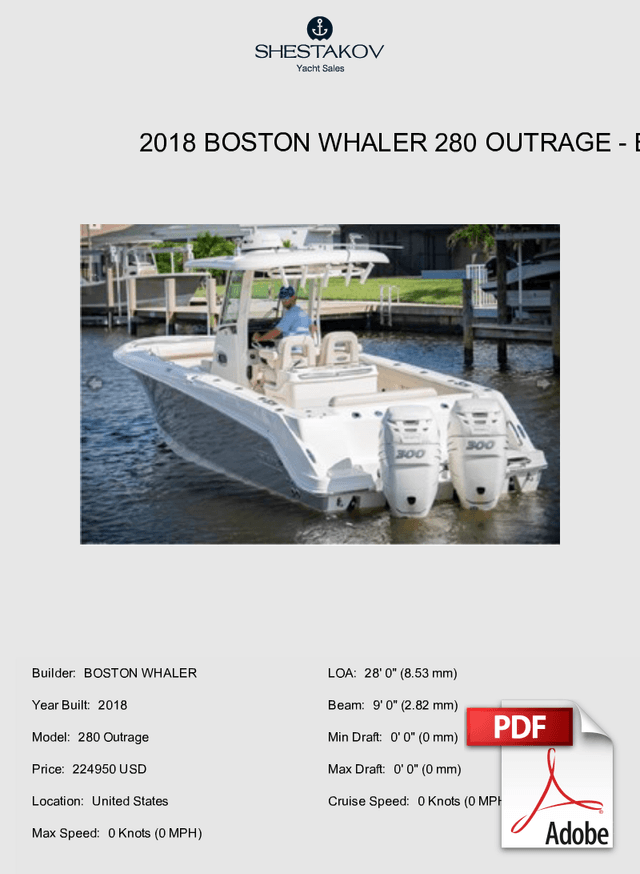 2018 Boston Whaler 280 Outrage - 280 Outrage - 2018