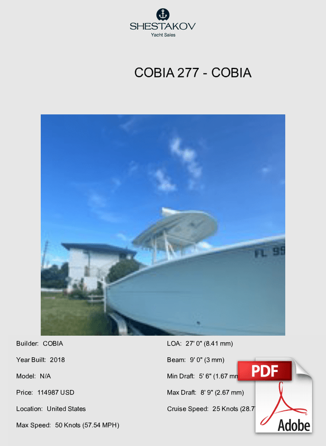 Cobia 277 - N/A - 2018