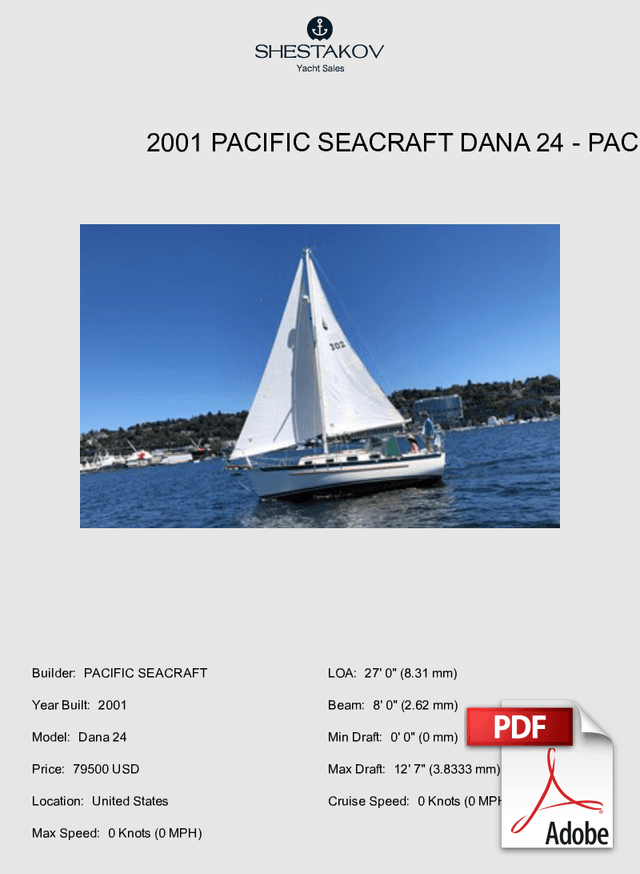 2001 Pacific Seacraft Dana 24 - Dana 24 - 2001