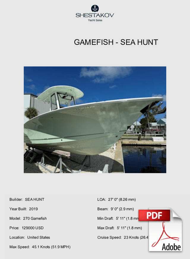 GameFish - 270 Gamefish - 2019