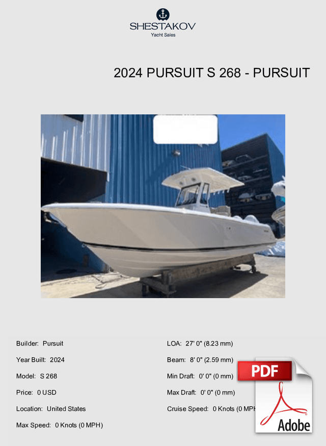 2024 Pursuit S 268 - S 268 - 2024