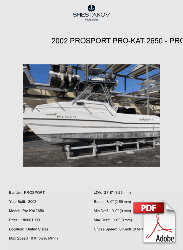 2002 ProSport Pro-Kat 2650 - Pro-Kat 2650 - 2002