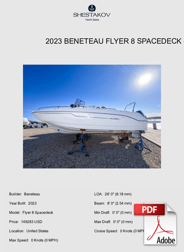 2023 Beneteau Flyer 8 Spacedeck - Flyer 8 Spacedeck - 2023