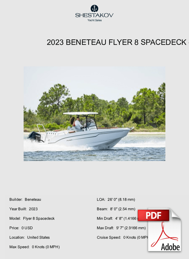 2023 Beneteau Flyer 8 Spacedeck - Flyer 8 Spacedeck - 2023