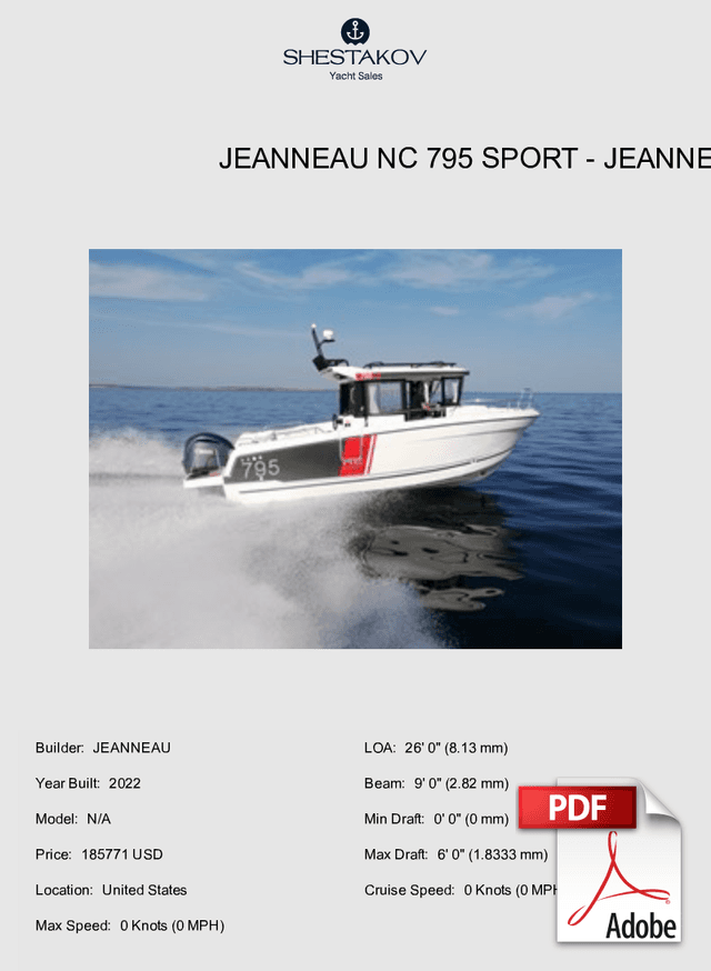 JEANNEAU NC 795 SPORT - N/A - 2023