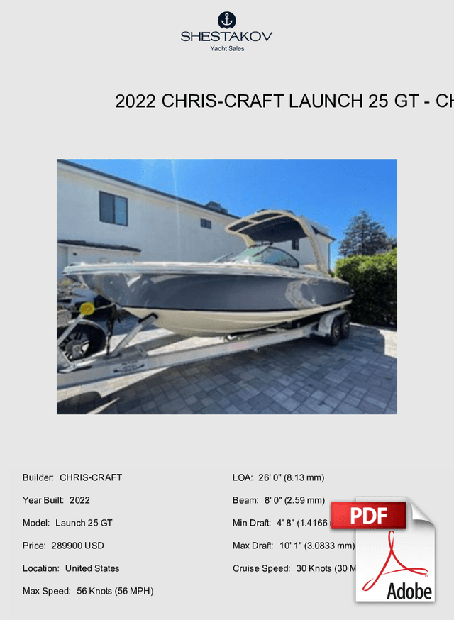 2022 Chris-Craft Launch 25 GT - Launch 25 GT - 2022