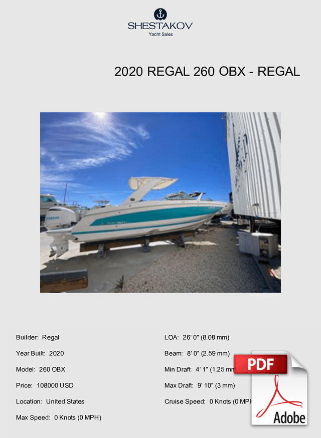 2020 Regal 260 OBX - 260 OBX - 2020