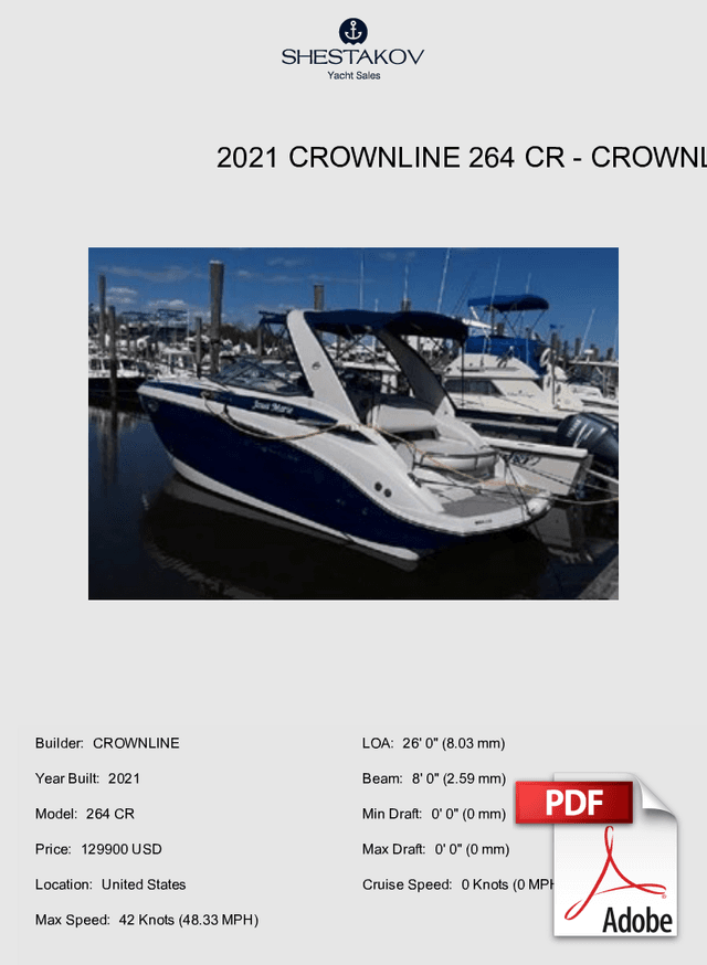 2021 CROWNLINE 264 CR - 264 CR - 2021