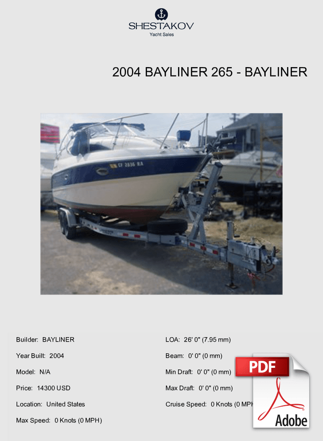 2004 BAYLINER 265 - N/A - 2004