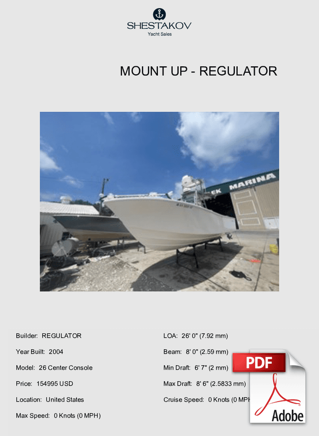 Mount Up - 26 Center Console - 2004