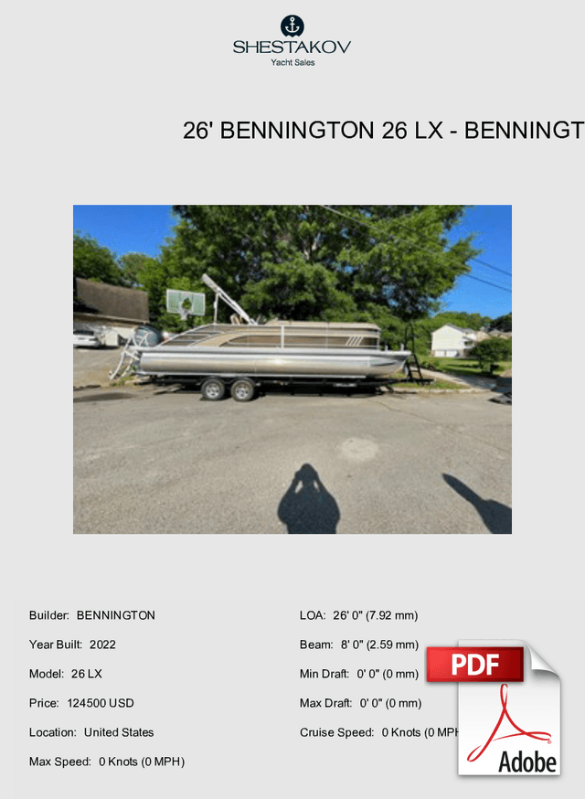 26' Bennington 26 LX - 26 LX - 2022