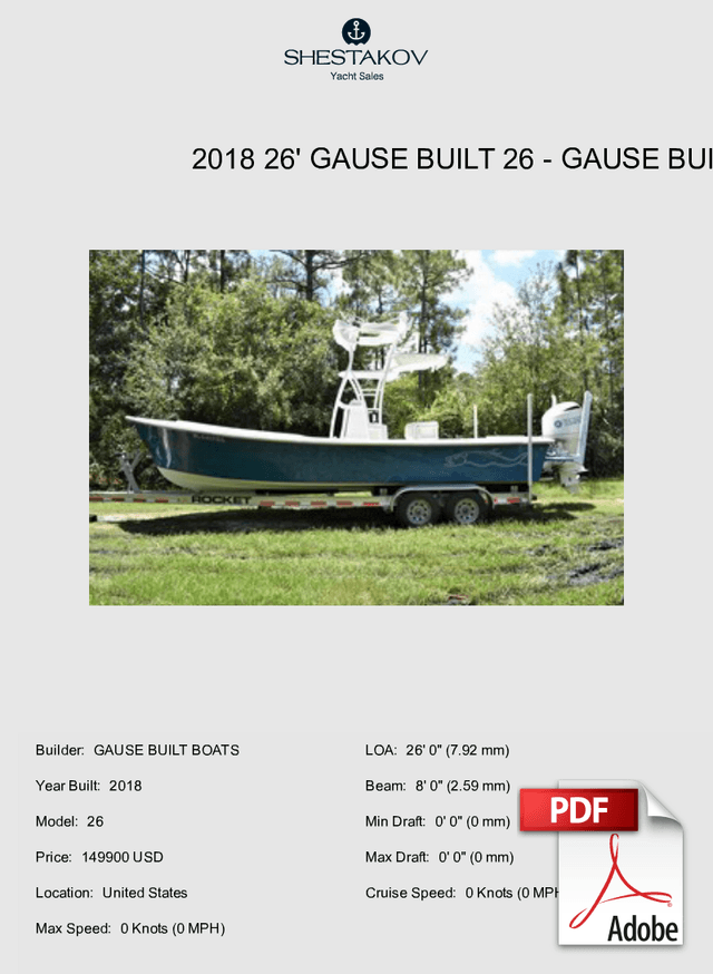 2018 26' Gause Built 26 - 26 - 2018