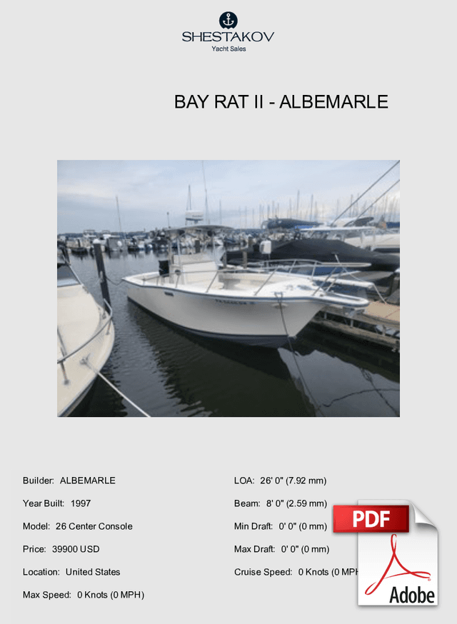 Bay Rat II - 26 Center Console - 1997