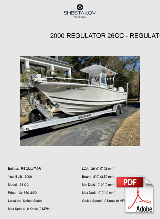 2000 Regulator 26CC - 26 CC - 2000