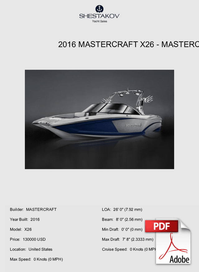 2016 MasterCraft X26 - X26 - 2016