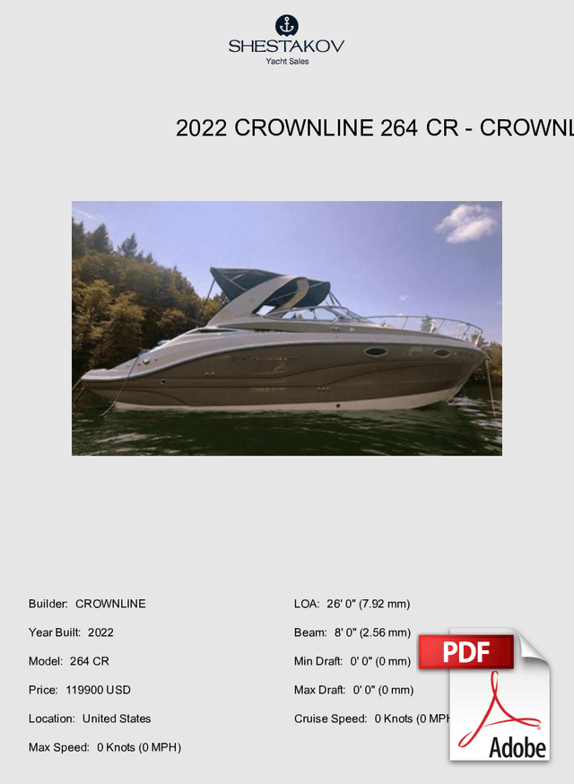 2022 Crownline 264 CR - 264 CR - 2022