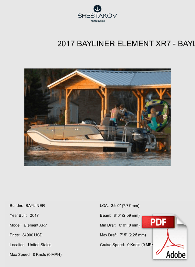 2017 Bayliner Element XR7 - Element XR7 - 2017