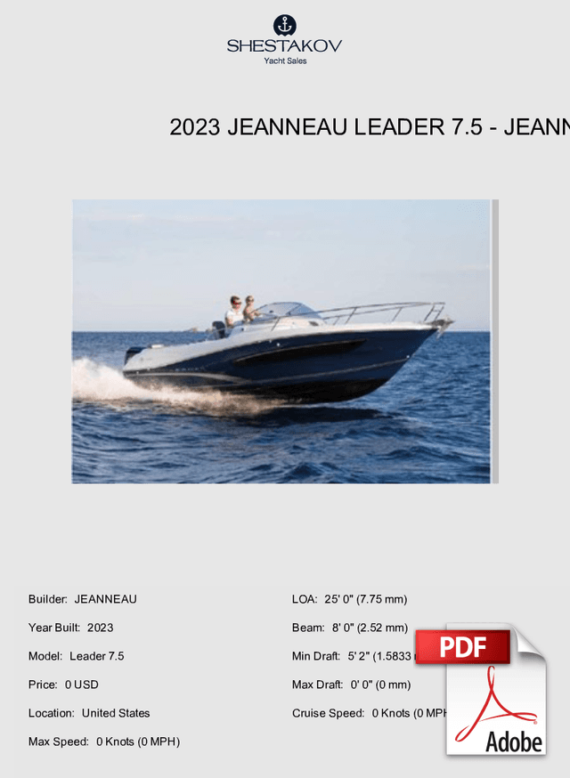 2023 Jeanneau Leader 7.5 - Leader 7.5 - 2023