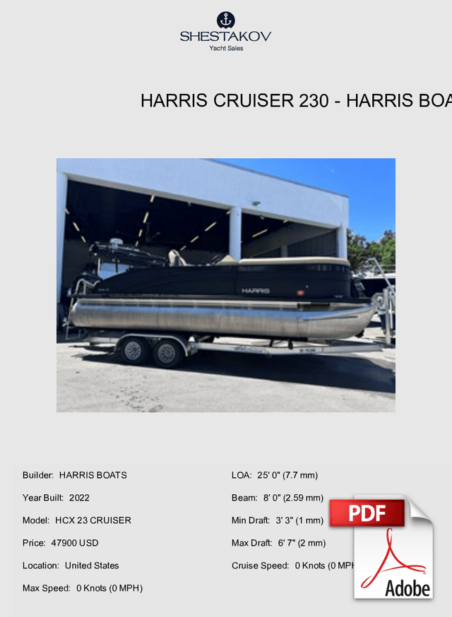 HARRIS CRUISER 230 - HCX 23 CRUISER - 2023