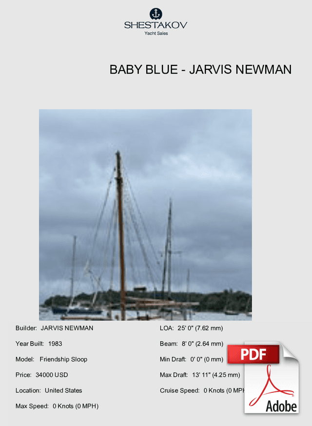 Baby Blue -  Friendship Sloop - 1983