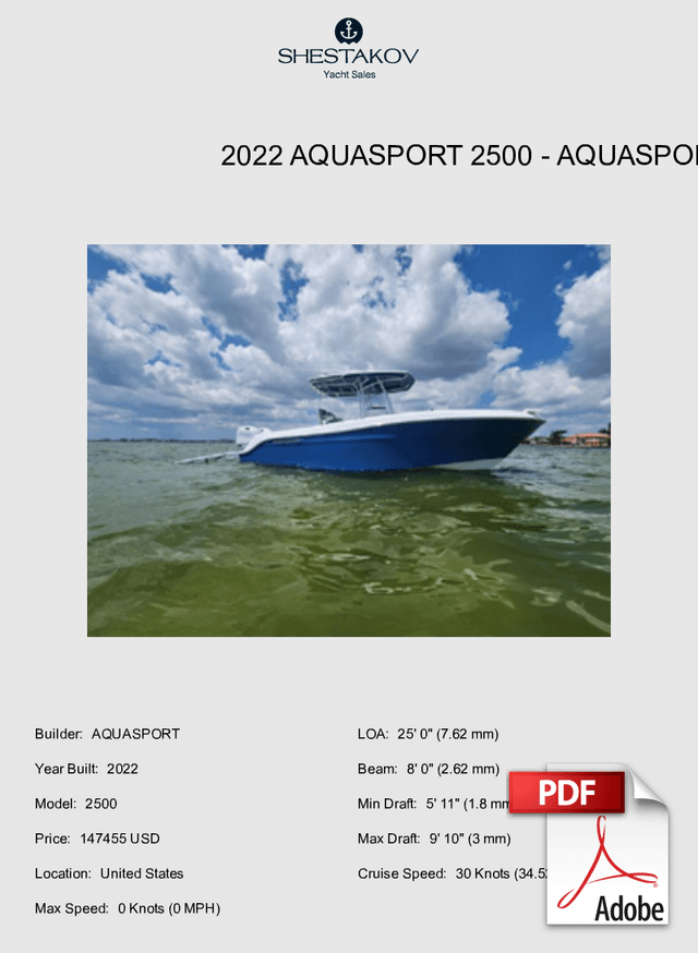 2022 Aquasport 2500 - 2500 - 2022